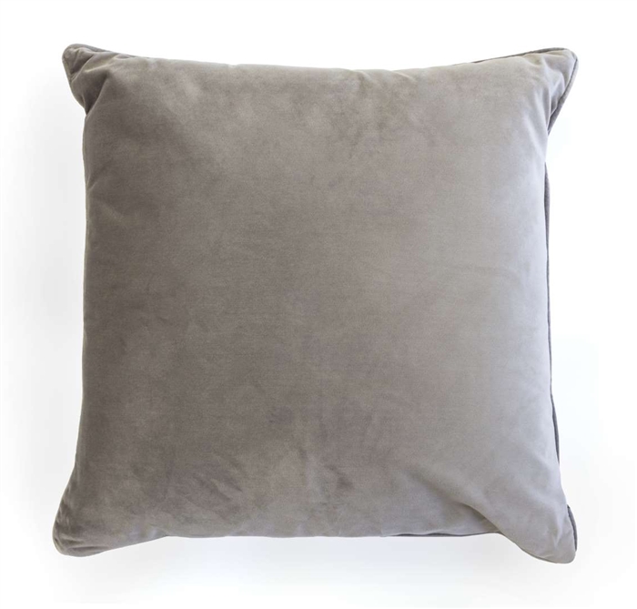 velvet cushion silver