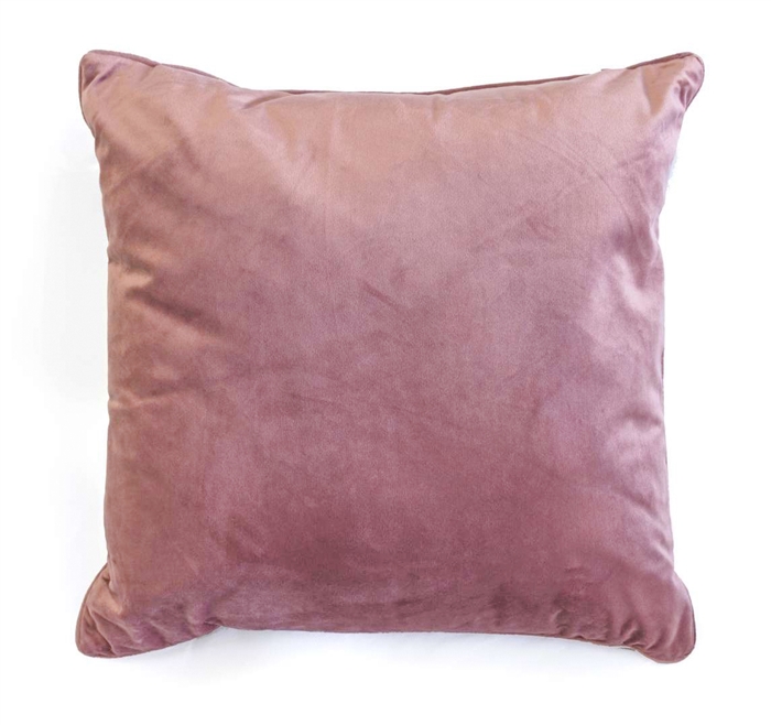 velvet cushion rose pink