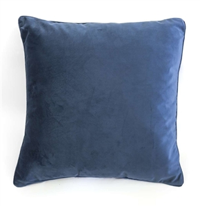 velvet cushion navy blue