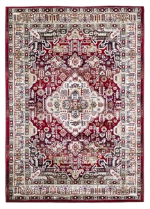 Red Traditional Rug - Aziza Medallion