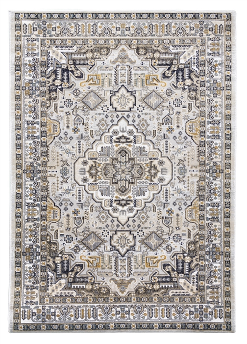 Grey Traditional Rug - Aziza Medallion