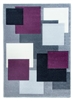 Purple Grey Modern Squares Geometric Rug - Tempo