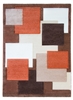 Brown Terra Modern Squares Geometric Rug - Tempo