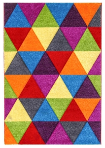 Multicolour Triangles Modern Rug - Candy