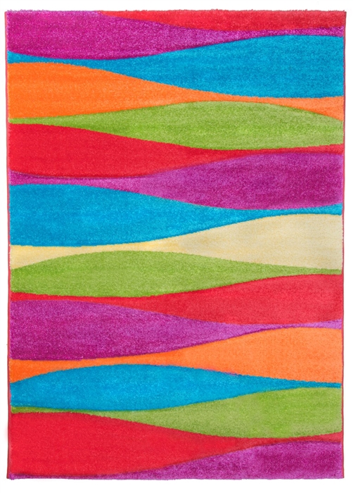 Multicolour Waves Modern Rug - Candy