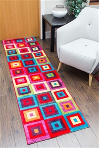candy runner rug squares