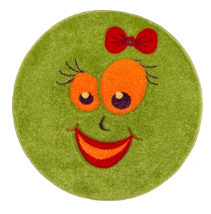 Green smiles Children's Rug