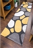 Pebbles Runner Rug Yellow Gray