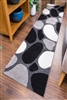 Pebbles Runner Rug Black Gray