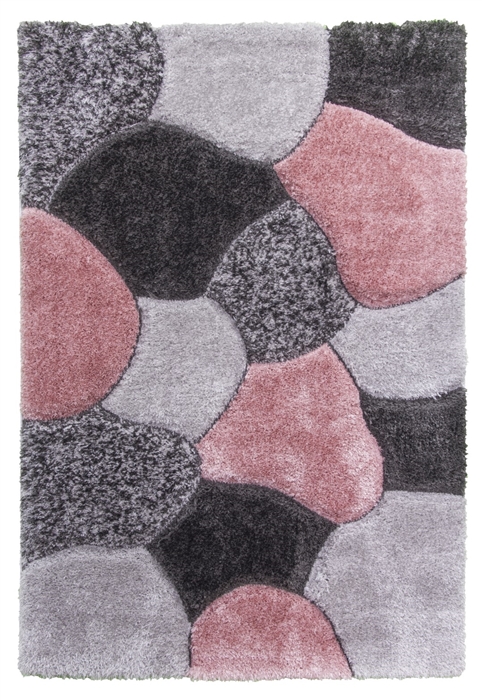 luxus-stones-shaggy-rug-pink-grey