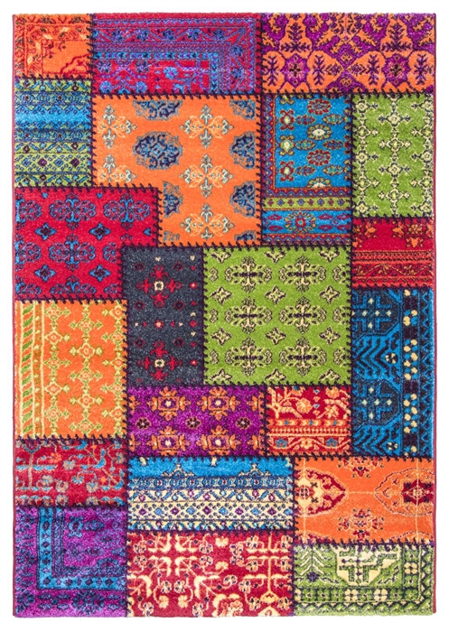 Multicoloured Patchwork Rug