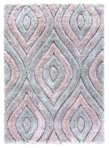 luxus-teardrop-shaggy-rug-grey-pink