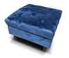 mason footstool velvet - Navy Blue