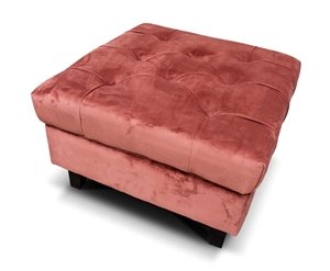 mason footstool velvet - Pink