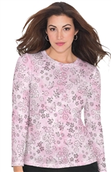 Koi Stretch Presley Top- Flower Burnout Pink #1061PR - FSP