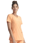 Cherokee Infinity Round Neck Top #2624A Peach Linen