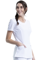 Cherokee Infinity Round Neck Top #2624A White