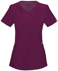 Cherokee Infinity Mock Wrap Top #2625 Wine