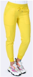 #3080 Zavate Smiley Jogger Pant- Blazing Yellow