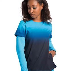 #370PR Reform Ombre Koi Lite Top- Turquoise/Navy