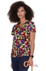 #384PR-TFY Koi Basic Leslie "Tiki Pineapple" Print Top