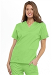 Cherokee Workwear V-Neck Top #4700 Lime Green