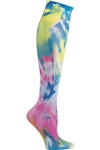 Knee High 12 mmHg Compression Sock in Multi Tie Dye