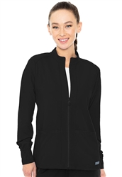 #MC2660 MedCouture Zip Front Warm-Up With Shoulder Yokes