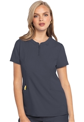 #MC609 MedCouture Zip Front Henley Top