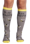 "Bee Happy" Women's Print Support Sock
