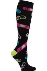 "Band Aides" Women's Print Support Sock