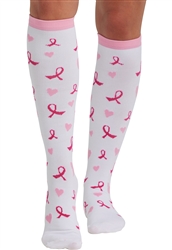 "Heartfelt Ribbons" Women's Print Support Sock