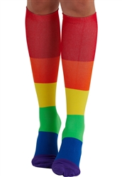 "Love n' Rainbows" Women's Print Support Sock # PS LVRNB