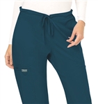 #WW120 Caribbean Blue Cherokee Revolution Mid Rise Drawstring Pant