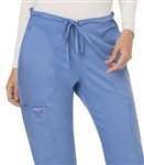 #WW120 Ciel Blue Cherokee Revolution Mid Rise Drawstring Pant