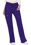 Cherokee Revolution Mid Rise Drawstring Pant #WW120 Grape