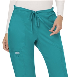 Cherokee Revolution Mid Rise Drawstring Pant #WW120 Teal