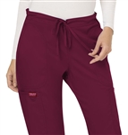 #WW120 Wine Cherokee Revolution Mid Rise Drawstring Pant