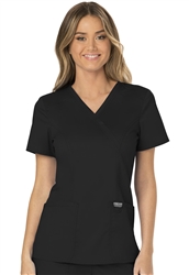 #WW610 Black Cherokee Revolution Mock Wrap Top