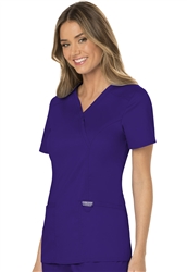 Cherokee Revolution Mock Wrap Top #WW610 Grape