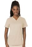 #WW620 Khaki Cherokee Revolution V-Neck Top