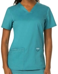 Cherokee Revolution #WW620 Teal V-Neck Top