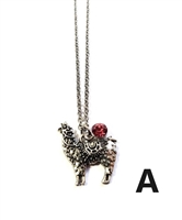 Antique Llama Necklace with Charm-MULTIPLE STYLES!