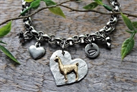 Llama Heart Bracelet