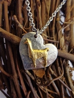 Llama Heart Necklace