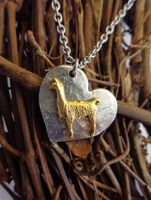 Llama Heart Necklace