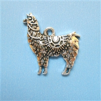 Antique Silver Look Llama Charm