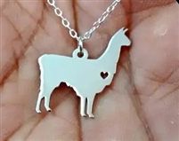 Sterling Silver Llama Necklace