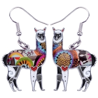 Enamel Alloy South America Alpaca Earrings - CURRENTLY UNAVAILABLE