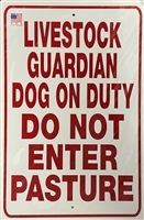 Livestock Guardian Dog Sign